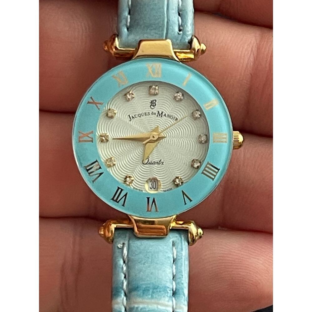 Jacques du Manoir 2409L Swiss Made Women’s Quartz Watch Blue Dial - Picture 2 of 3